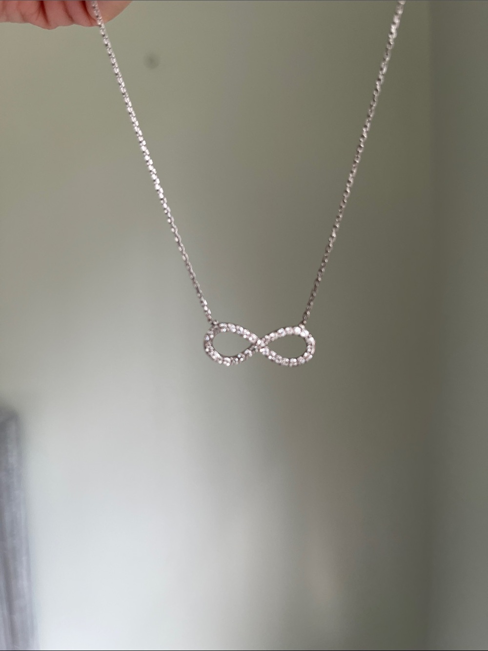 Infinity Pendant Necklace in Sterling Silver - Women Jewelry - Picture 3 of 7